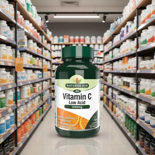 Natures Aid Vit C 1000mg Low Acid - 90tabs