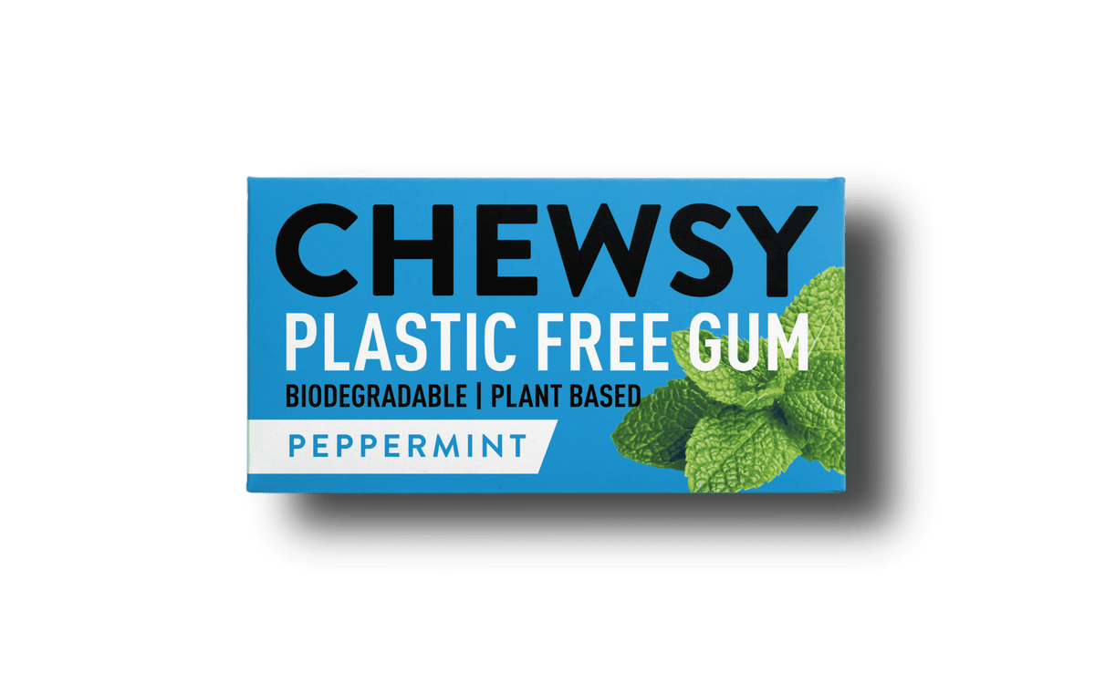 12 x Chewsy Peppermint Plastic Free Gum - 15g