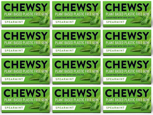 12 x Chewsy Spearmint Plastic Free Gum - 15g