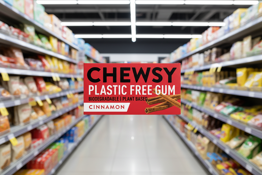12 x Chewsy Cinnamon Plastic Free Gum - 15g