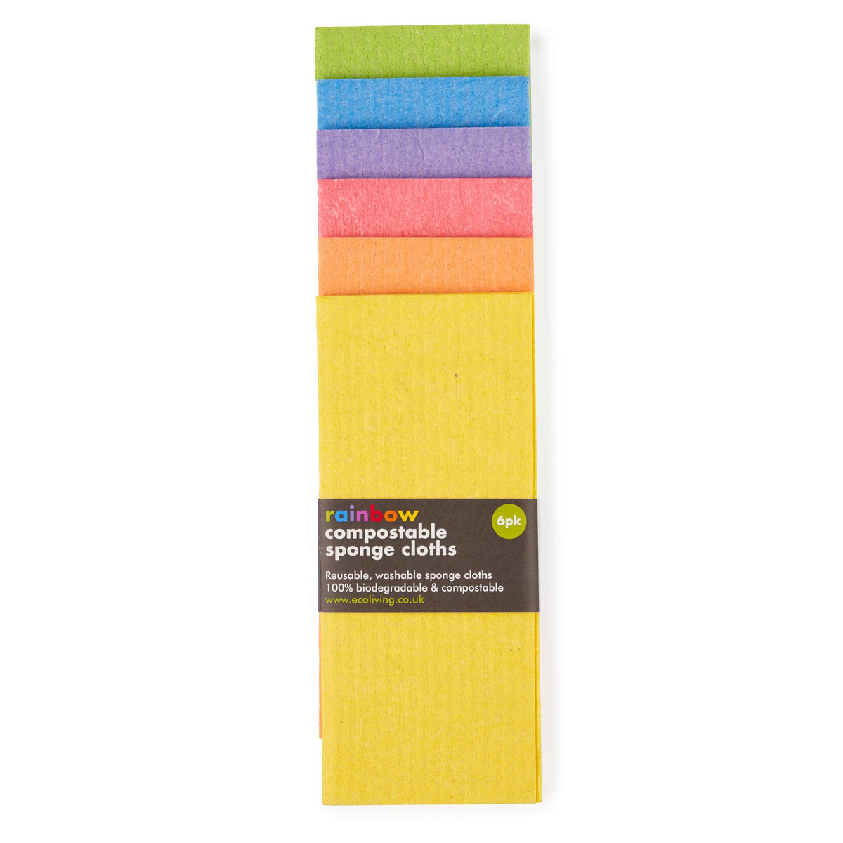 Ecoliving Compostable Cleaning Cloth Rainbow 6 Pack - 1pc