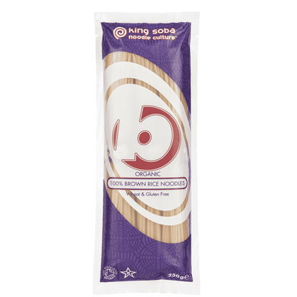 King Soba Organic 100% Brown Rice Noodles   - 250g
