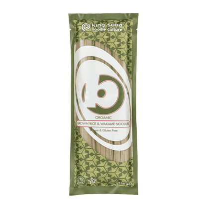 King Soba Organic Brown Rice & Wakame Noodles - 250g