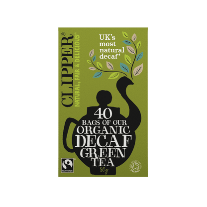 Clipper Fairtrade Organic Decaf Green Tea Bags - 80g