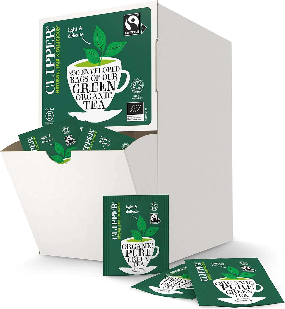 Clipper Fairtrade Organic Green 250 Envelopes - 500g