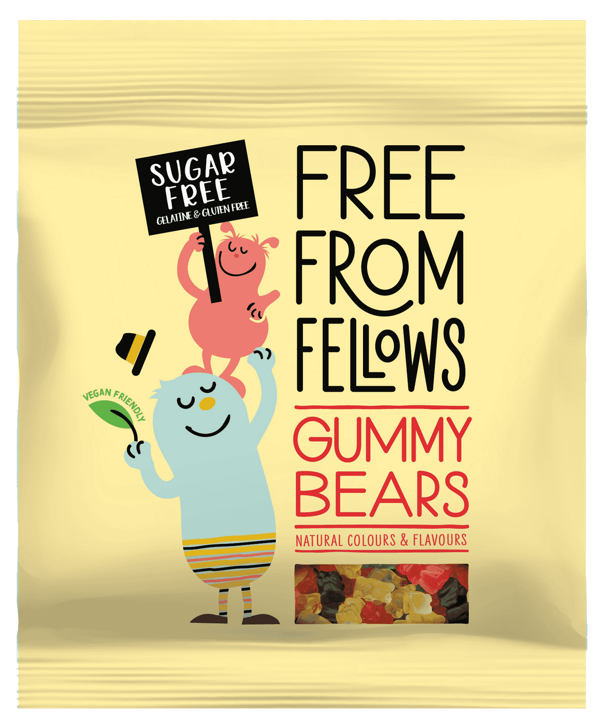 10 x Free From Fellows Gummy Bears - 100g