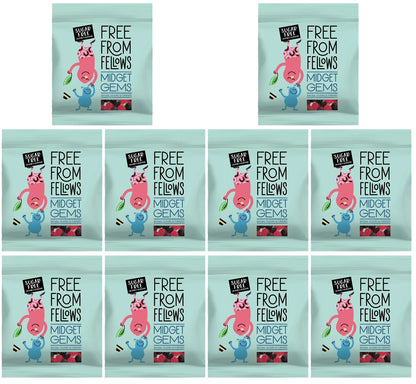 10 x Free From Fellows Midget Gems - 100g