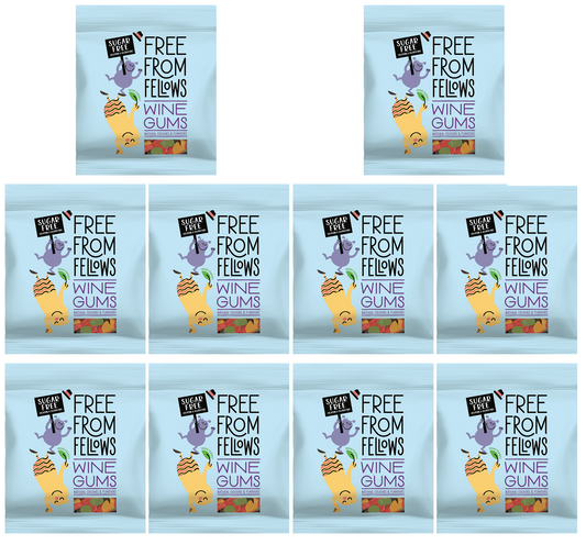 10 x Free From Fellows Wine Gums - 100g