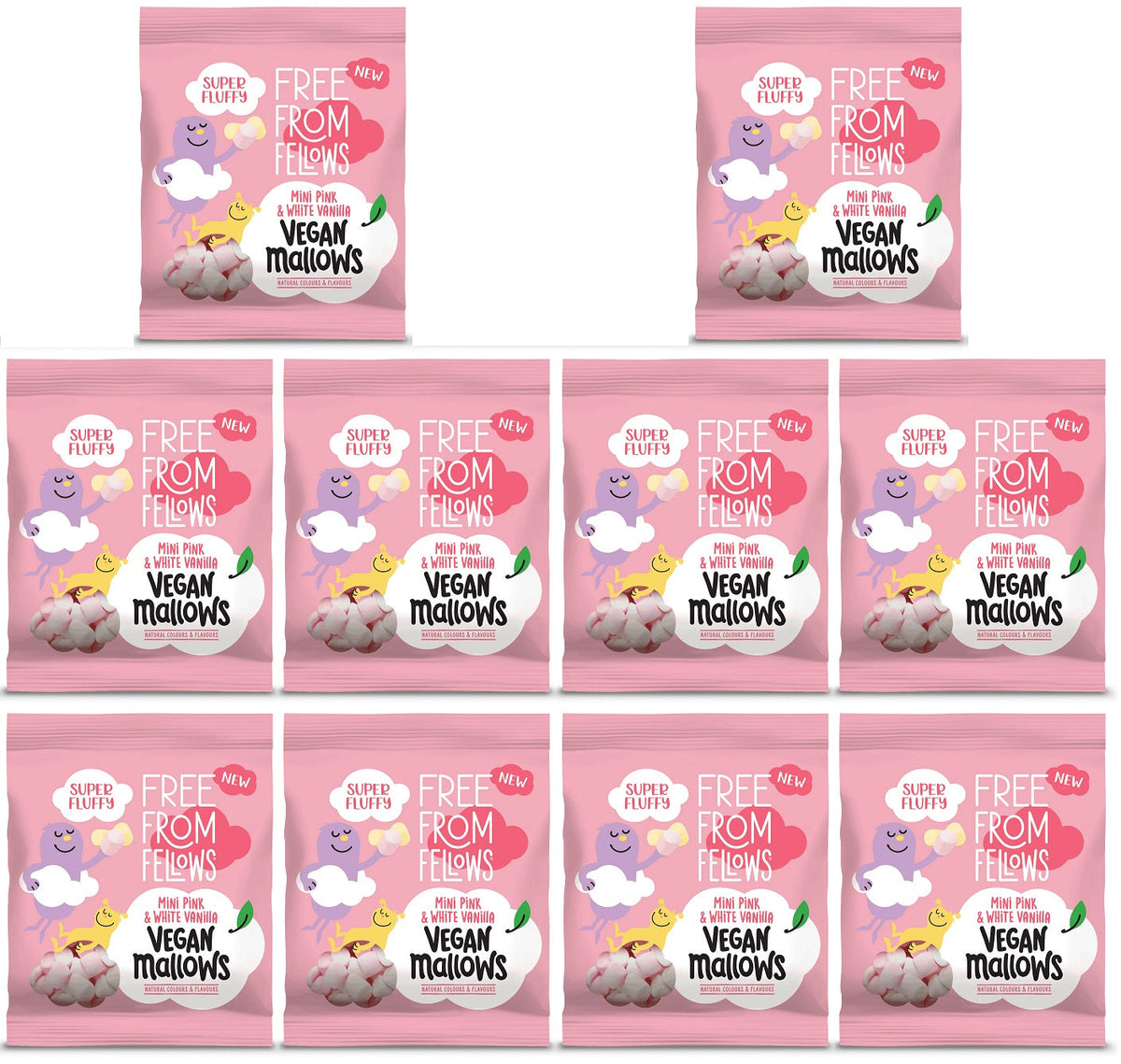10 x Free From Fellows Vanilla P&W Mini Mallows - 105g