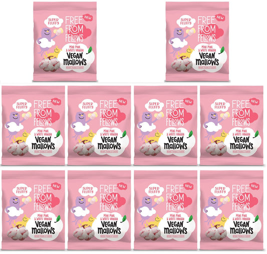 10 x Free From Fellows Vanilla P&W Mini Mallows - 105g