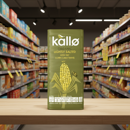 Kallo Organic Lightly Salted Corn Cake Thins - 130g