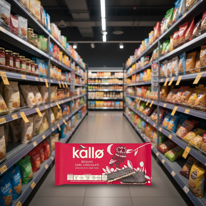 Kallo Org Belgian Dark Chocolate Rice Cake Thins - 90g