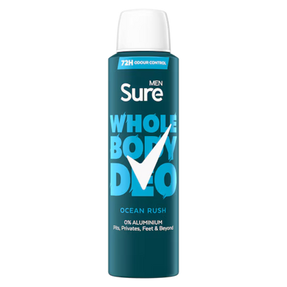 6 x Sure Men Whole Body Ocean Rush - 150ML