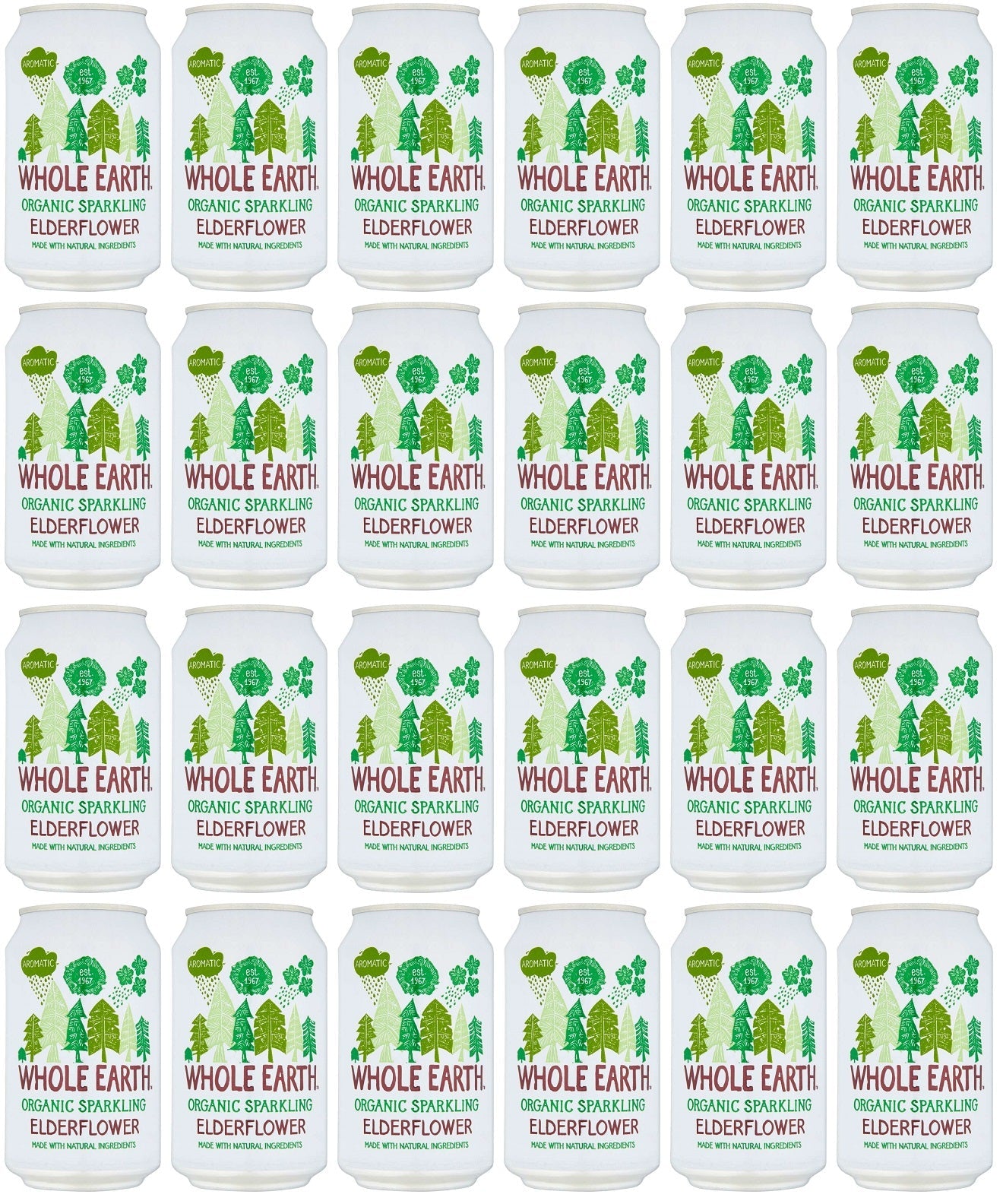 24 x Whole Earth Sparkling Elderflower - 330ml