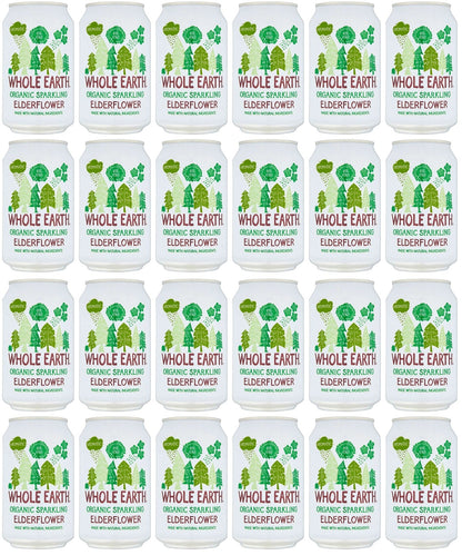 24 x Whole Earth Sparkling Elderflower - 330ml