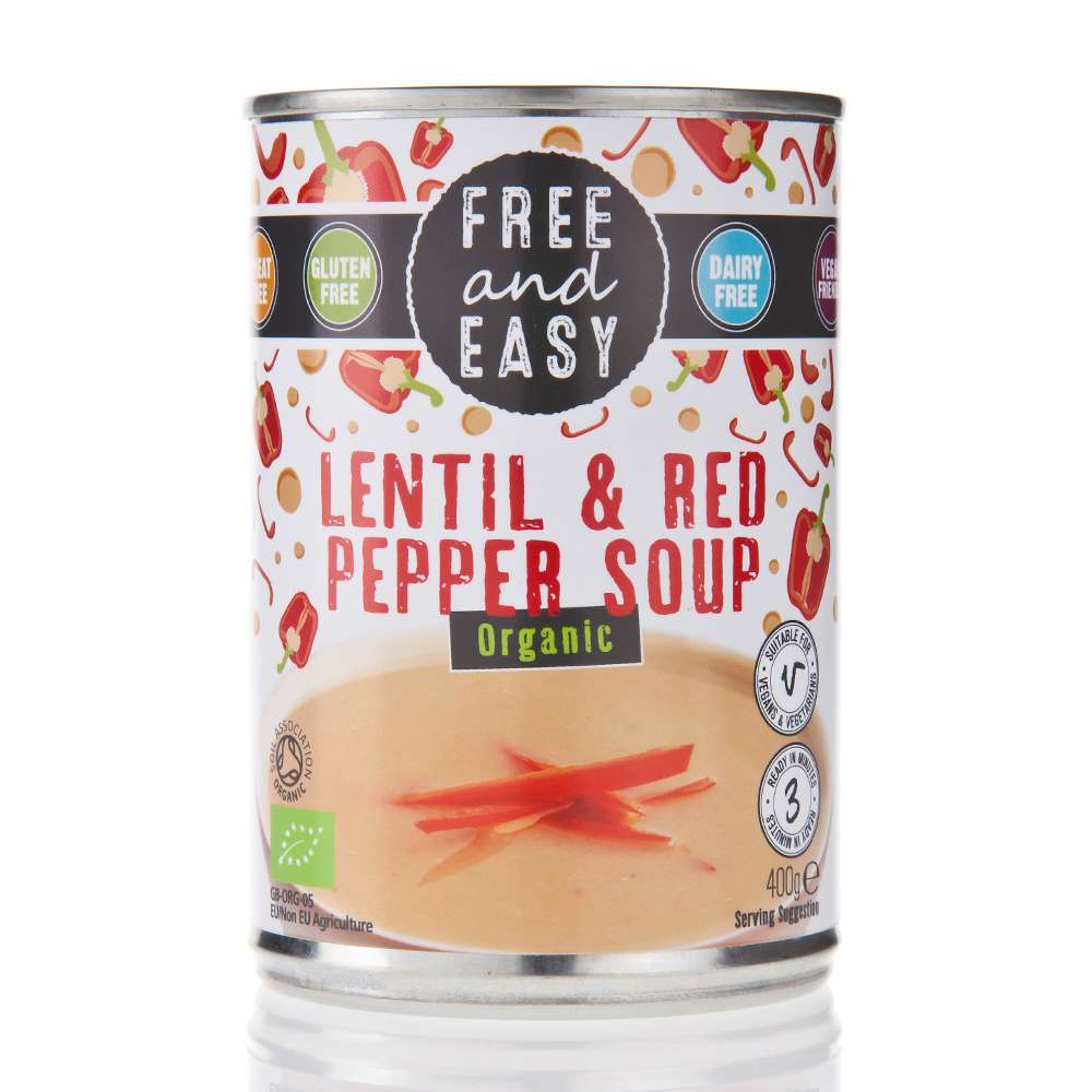 Free & Easy Organic Lentil & Red Pepper Soup - 400g