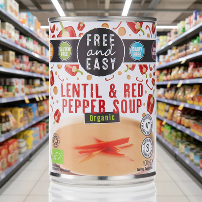 Free & Easy Organic Lentil & Red Pepper Soup - 400g