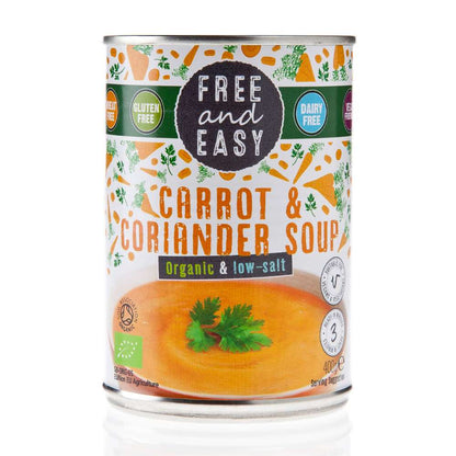 Free & Easy Org Low Salt Carrot & Coriander Soup - 400g