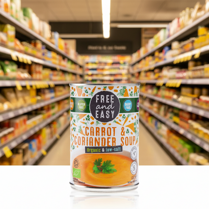 Free & Easy Org Low Salt Carrot & Coriander Soup - 400g