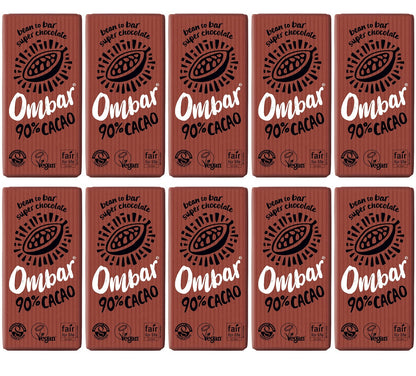 10 x Ombar 90% Cacao - 35g
