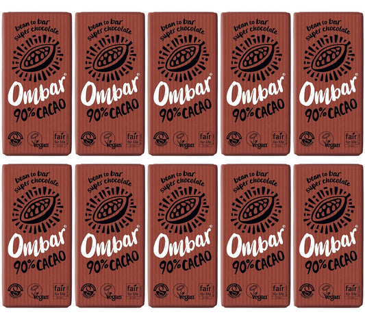 10 x Ombar 90% Cacao - 35g