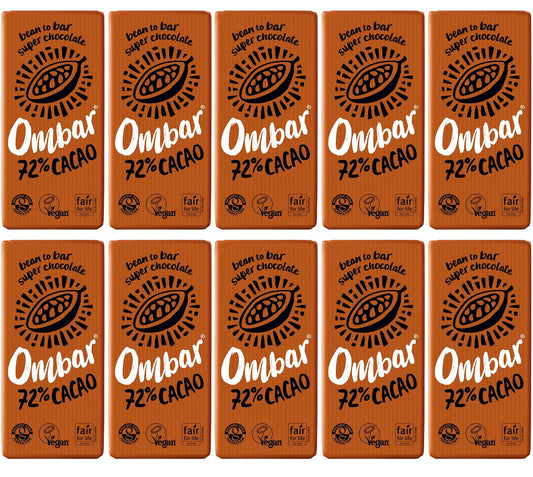 10 x Ombar 72% Cacao - 70g