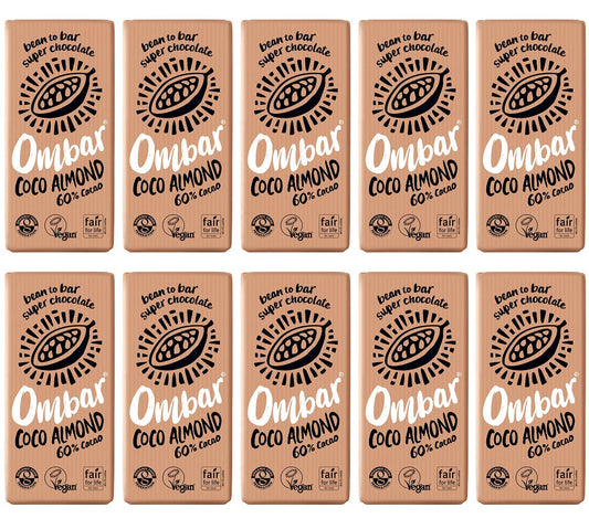 10 x Ombar Coco Almond - 70g