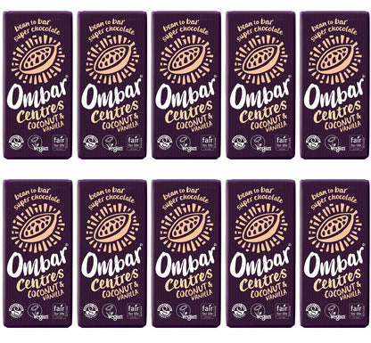 10 x Ombar Centres Coconut & Vanilla - 70g