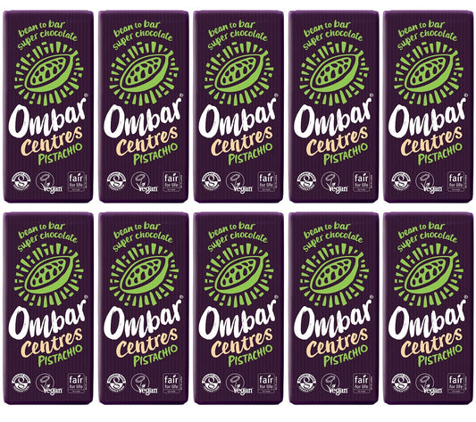 10 x Ombar Centres Pistachio - 70g