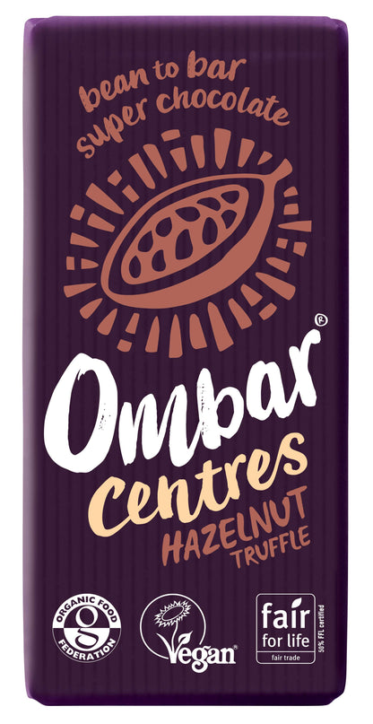 10 x Ombar Centres Hazelnut Truffle - 70g