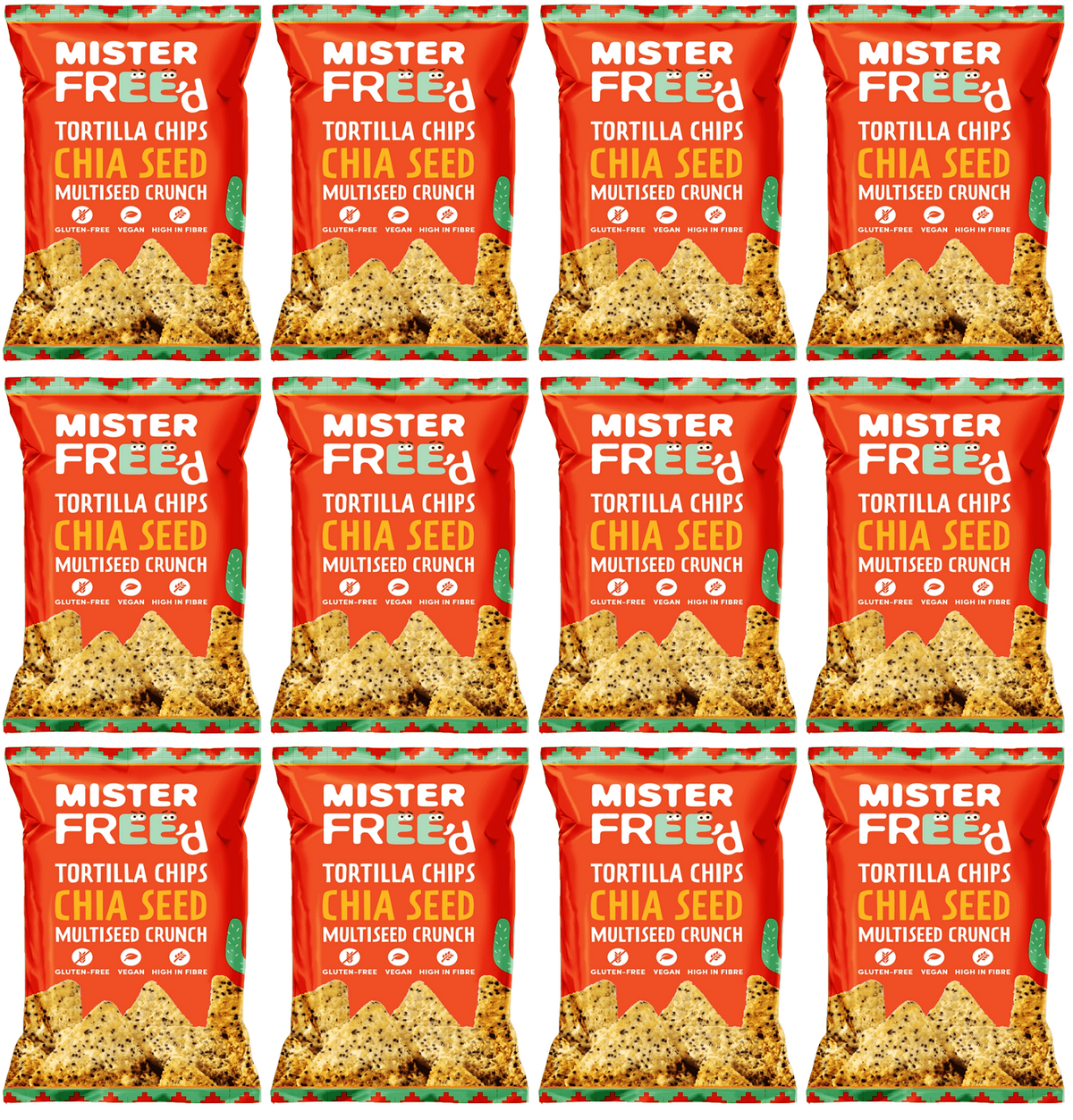 12 x Mister Free'd Tortilla Chips with Chia Seed - 135g