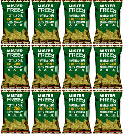 12 x Mister Free'd Tortilla Chips with Kale & Spinach - 135g