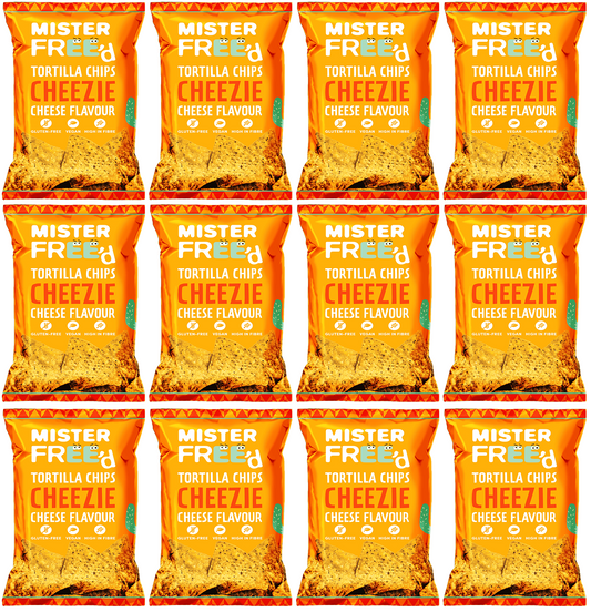 12 x Mister Free'd Tortilla Chips with Vegan Cheese - 135g