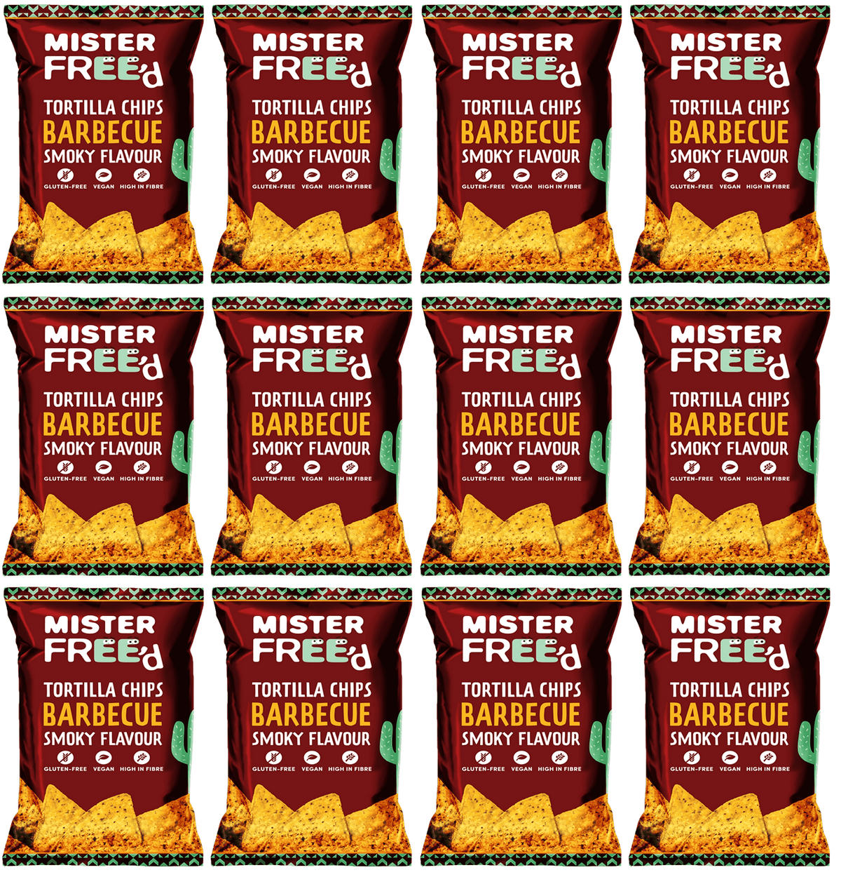 12 x Mister Free'd Tortilla Chips with Barbecue - 135g