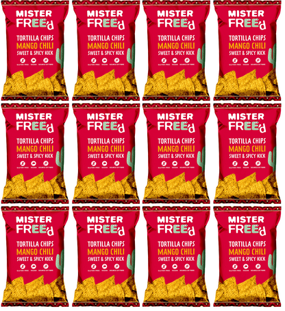 12 x Mister Free'd Tortilla Chips with Mango Chili - 135g