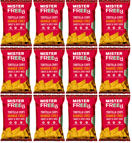 12 x Mister Free'd Tortilla Chips with Mango Chili - 135g