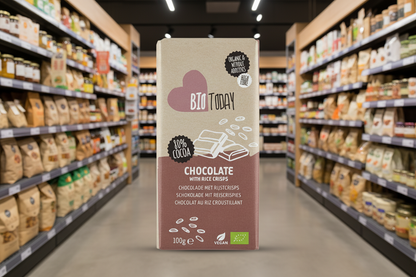 12 x BioToday Chocolate with rice crisps - 100g