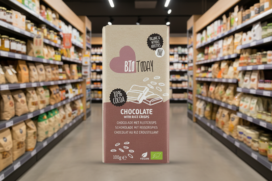 12 x BioToday Chocolate with rice crisps - 100g