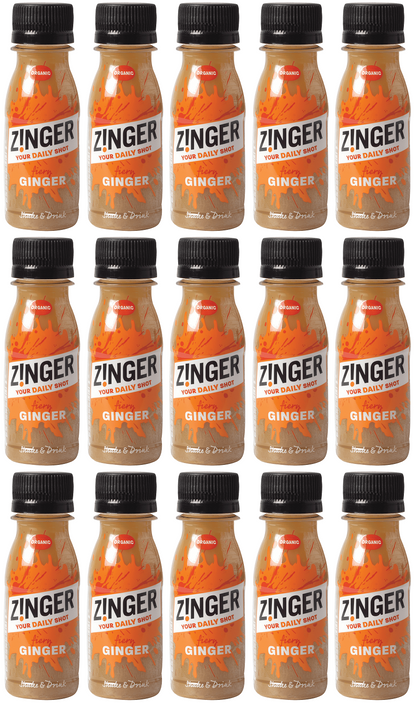 15 x James White Organic Ginger Zinger Shot - 70ml