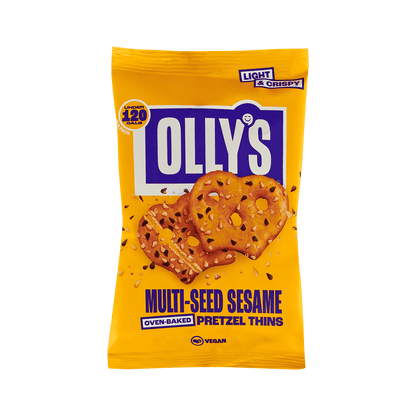 10 x Olly's Pretzel Thins - Multiseed Sesame - 35g