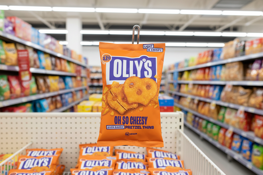 10 x Olly's Pretzel Thins - Oh So Cheesey - 35g