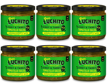 6 x Gran Luchito Zingy and Tanbgy Tomatillo Salsa - 300g