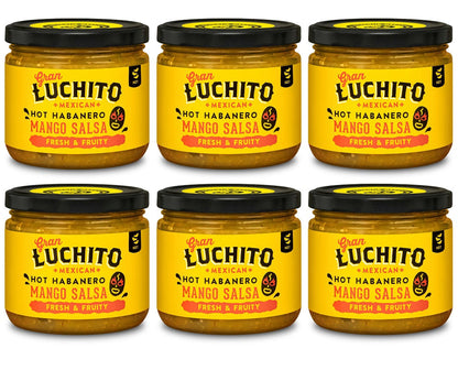 6 x Gran Luchito Hot Habanero Mango Salsa - 300g