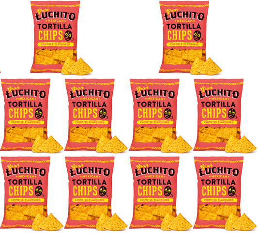 10 x Gran Luchito Chipotle Tortilla Chips - 150g