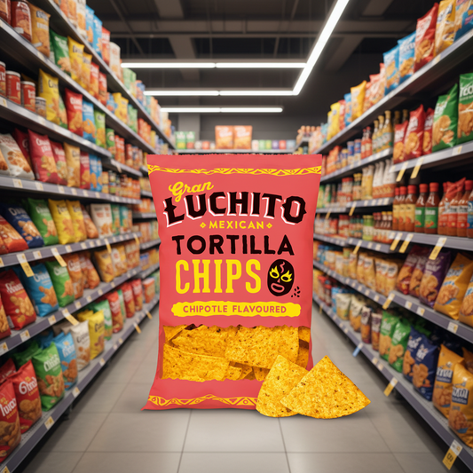 10 x Gran Luchito Chipotle Tortilla Chips - 150g