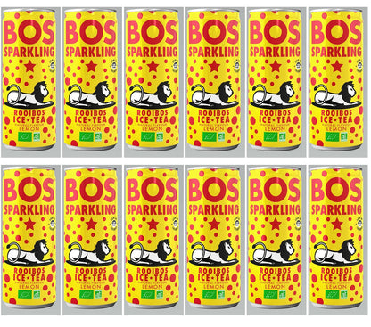 12 x BOS IceTea Sparkling Lemon - 250ml