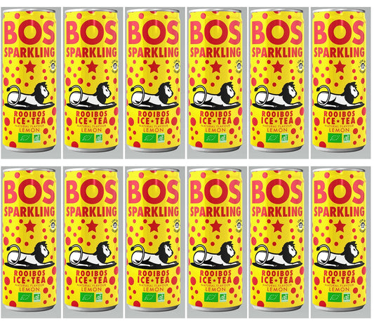 12 x BOS IceTea Sparkling Lemon - 250ml