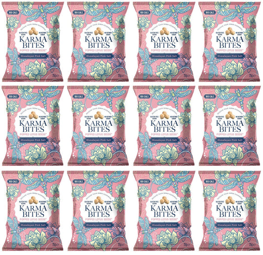 12 x Karma Bites Himalayan Sea Salt Popped Lotus Seeds - 25g