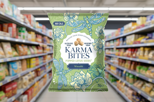 12 x Karma Bites Wasabi Popped Lotus Seeds - 25g