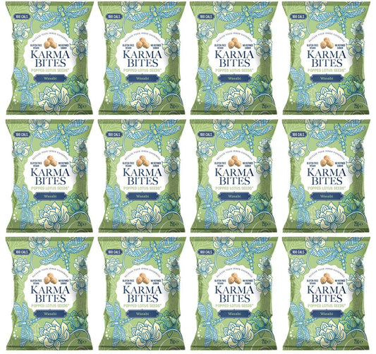 12 x Karma Bites Wasabi Popped Lotus Seeds - 25g